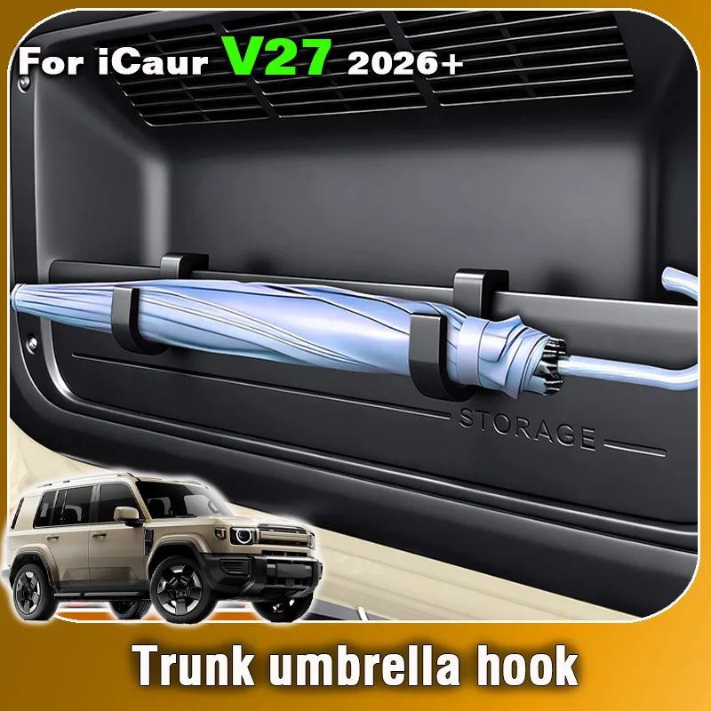 For Chery iCar iCaur V27 V 27 2026 Car Rear Tailgate Trunk umbrella hook Double layer hook Interior Organizer Accessories Kit
For Chery iCar iCaur V27 V 27 2026 Car Rear Tailgate Trunk umbrella hook Double layer hook Interior Organizer Accessories Kit