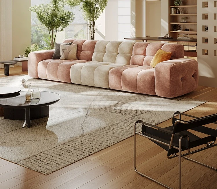 Cream wind cloth cover removable and washable suede anti-cat scratch living room fabric sofa
Cream wind cloth cover removable and washable suede anti-cat scratch living room fabric sofa