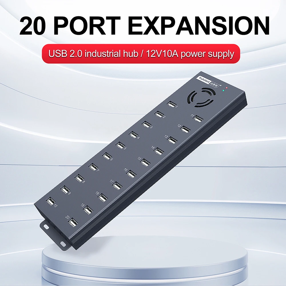 Wholesale 20 Port USB 2.0 Hub Charging Station for Tablets Smartphones Phone Accessories SIPOLAR A-805P
Wholesale 20 Port USB 2.0 Hub Charging Station for Tablets Smartphones Phone Accessories SIPOLAR A-805P