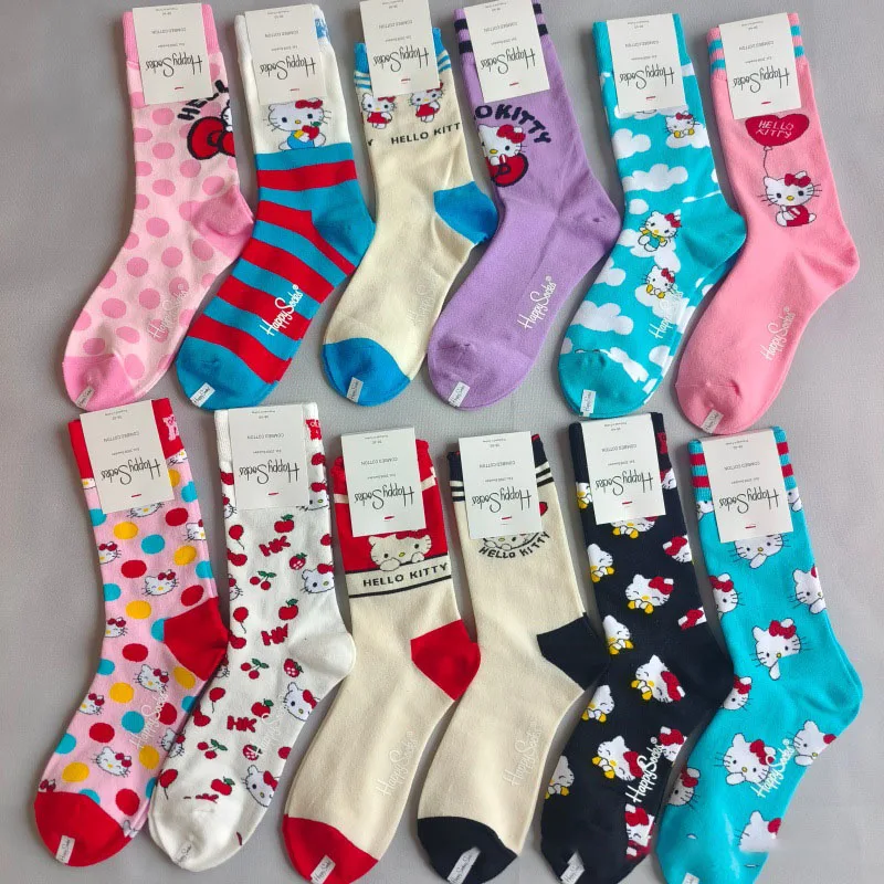 New Hellokitty Socks Women's Sweet And Cute Cartoon Pattern Versatile Soft And Casual Sweat Absorbing Long Socks
New Hellokitty Socks Women's Sweet And Cute Cartoon Pattern Versatile Soft And Casual Sweat Absorbing Long Socks