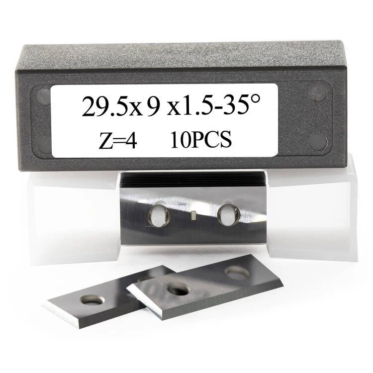 29.5×9×1.5mm Carbide Insert Cutter Blade Knife Rectangle 4-Edge Reversible for Woodworking Surfacing Grooving 10pcs
29.5×9×1.5mm Carbide Insert Cutter Blade Knife Rectangle 4-Edge Reversible for Woodworking Surfacing Grooving 10pcs