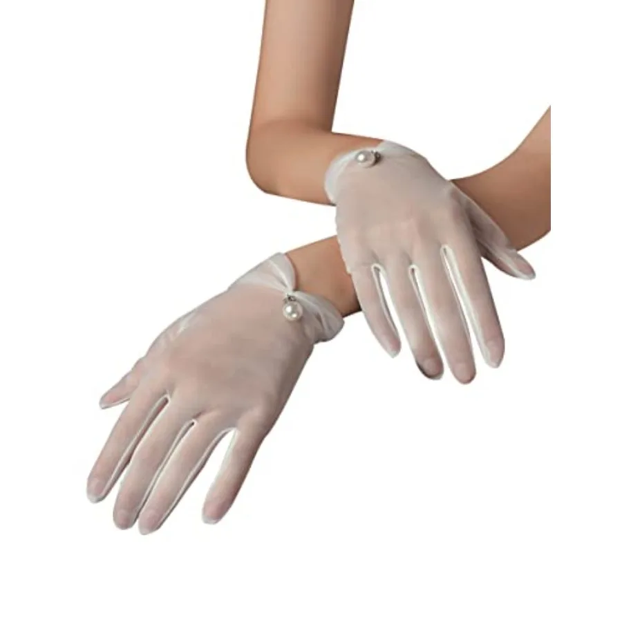 QRBTSCL Women's Short Satin Gloves for Wedding Wrist Short Evening Party Dressy Bridal Lace Tulle Gloves
QRBTSCL Women's Short Satin Gloves for Wedding Wrist Short Evening Party Dressy Bridal Lace Tulle Gloves