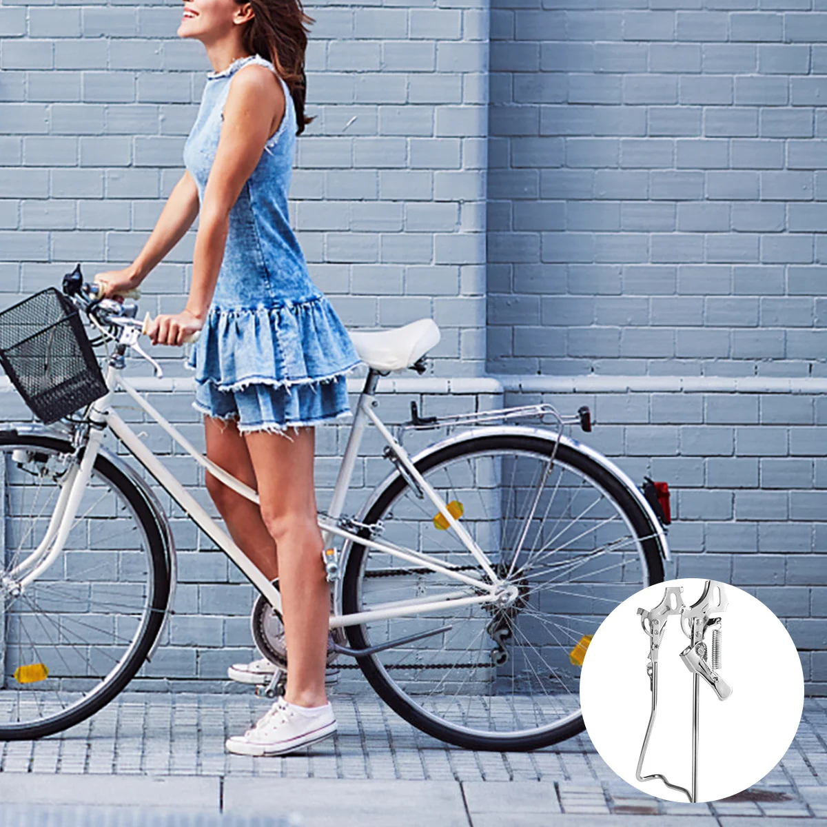 Sturdy Bike Parking Rack Double Foot Bracket Repair Kickstand Iron Floor Stand Bike Storage Rack for Mountain Road Bikes
Sturdy Bike Parking Rack Double Foot Bracket Repair Kickstand Iron Floor Stand Bike Storage Rack for Mountain Road Bikes