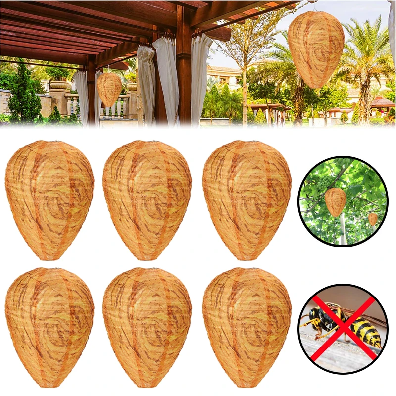 6Pcs Wasp Nest Decoy Waterproof Hanging Wasp Repellent Deterrent Fake Nest Decoys Lantern for Outdoor Home Garden Yard Supplies
6Pcs Wasp Nest Decoy Waterproof Hanging Wasp Repellent Deterrent Fake Nest Decoys Lantern for Outdoor Home Garden Yard Supplies