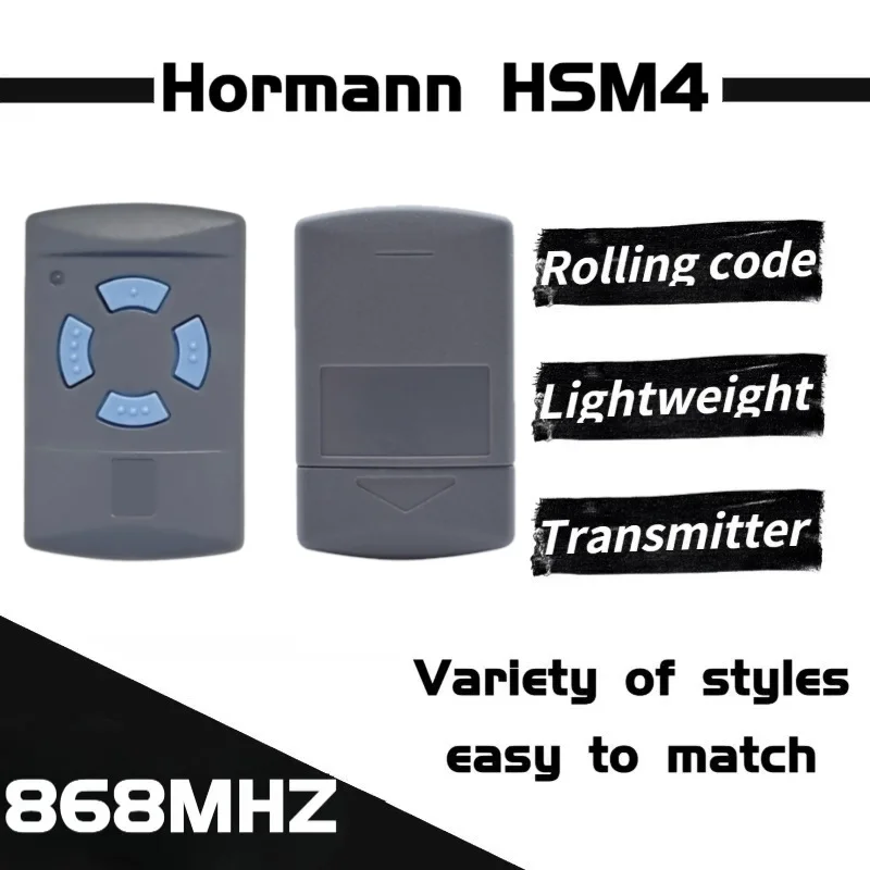 Hormann HSM4 868 HSM2 868MHz 868.35MHz Garage Door Remote Control Access Key Transmitter
Hormann HSM4 868 HSM2 868MHz 868.35MHz Garage Door Remote Control Access Key Transmitter
