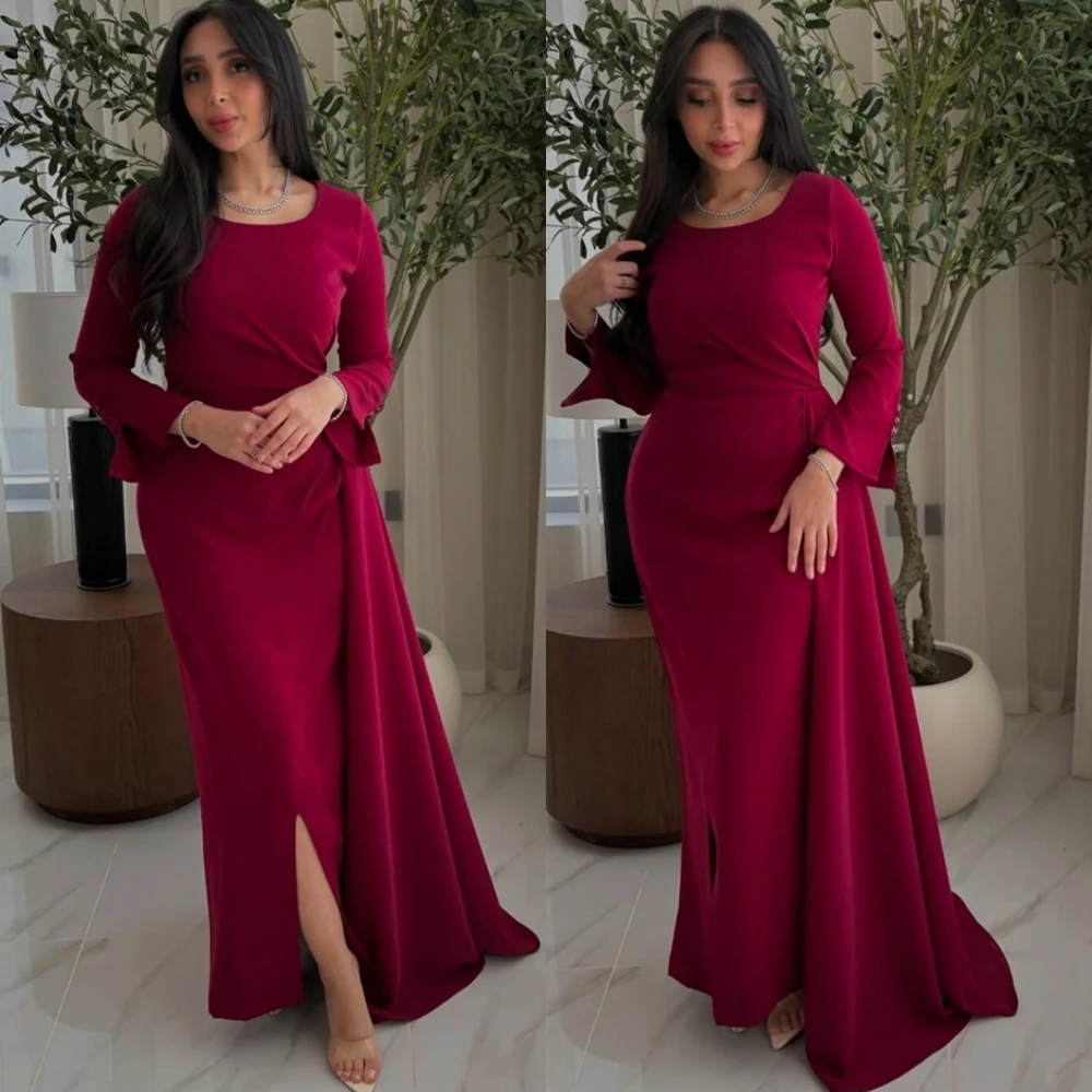 Customized Formal Jersey O-Neck Evening Dress Delicate Long Sleeves Prom Dresses Formal Sweep Train Special Occasion Gowns
Customized Formal Jersey O-Neck Evening Dress Delicate Long Sleeves Prom Dresses Formal Sweep Train Special Occasion Gowns