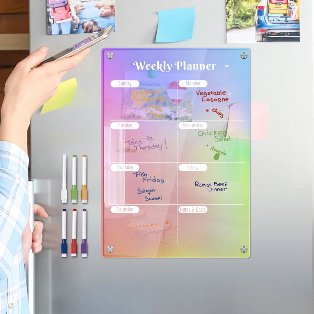 1 set Magnetic Planner Board H writing Kit for Fridge Kitchen Office Supplies Erasable Memo Schedule To Do List 
1 set Magnetic Planner Board H writing Kit for Fridge Kitchen Office Supplies Erasable Memo Schedule To Do List