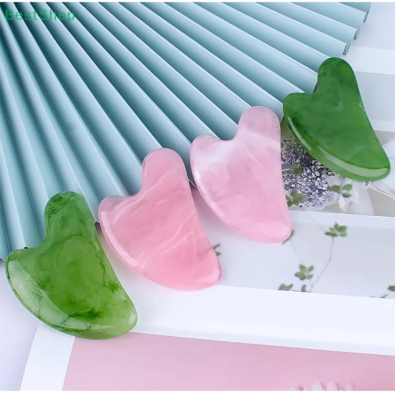 Natural Resin Gua Sha Massage Board Rose Quartz Guasha Plate Face Massager Scrapers Tools For Face Neck Back Body
Natural Resin Gua Sha Massage Board Rose Quartz Guasha Plate Face Massager Scrapers Tools For Face Neck Back Body