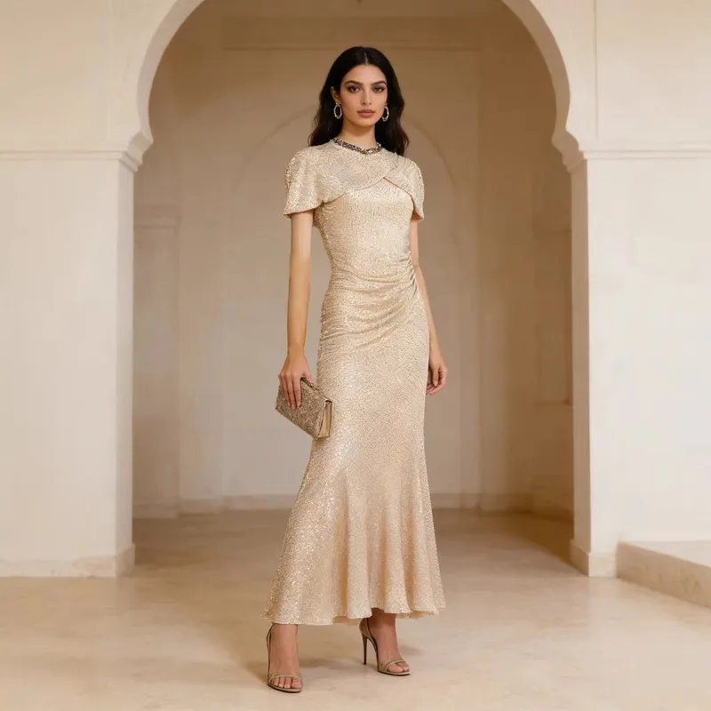 2026 Women Spring Short-sleeved Long Dress
2026 Women Spring Short-sleeved Long Dress