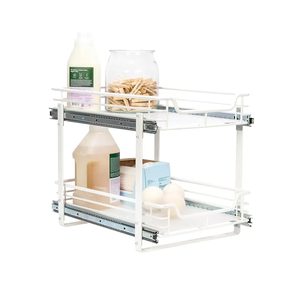 Glidez Multipurpose Paint-Finished Steel Pull-Out/Slide-Out Storage Organizer For Under Cabinet Use - 2-Tier Design - Fits
Glidez Multipurpose Paint-Finished Steel Pull-Out/Slide-Out Storage Organizer For Under Cabinet Use - 2-Tier Design - Fits