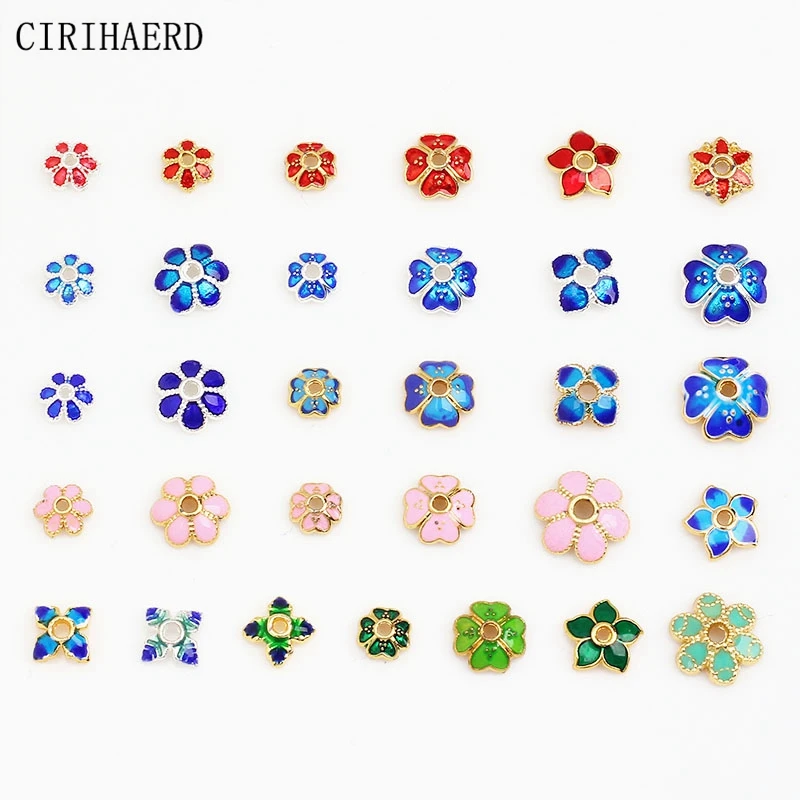 20PCS 18K Gold/Silver Plated Drop Oil Spacer Bead Cap Luxury Quality Brass Metal Flower Bead Caps For Jewelry Making Accessories
20PCS 18K Gold/Silver Plated Drop Oil Spacer Bead Cap Luxury Quality Brass Metal Flower Bead Caps For Jewelry Making Accessories