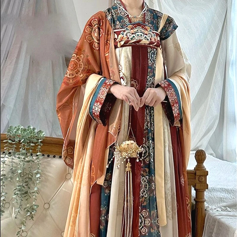 Chinese Traditional Hanfu Dress Women Ancient Tang Dynasty Fairy Dress Oriental Princess Dress Lady Elegance Dance Wear Costume
Chinese Traditional Hanfu Dress Women Ancient Tang Dynasty Fairy Dress Oriental Princess Dress Lady Elegance Dance Wear Costume