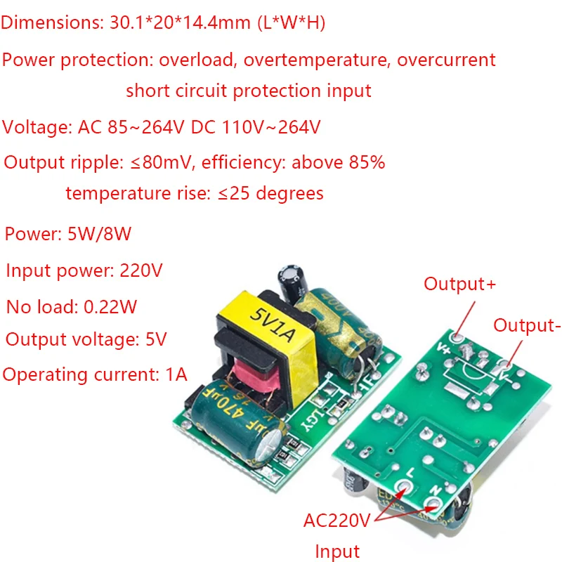 AC-DC Voltage Reduction 220V to 5V9V12V500/700MA/1A Isolation Switch Voltage Reduction Isolation Power Module Precision Board
AC-DC Voltage Reduction 220V to 5V9V12V500/700MA/1A Isolation Switch Voltage Reduction Isolation Power Module Precision Board