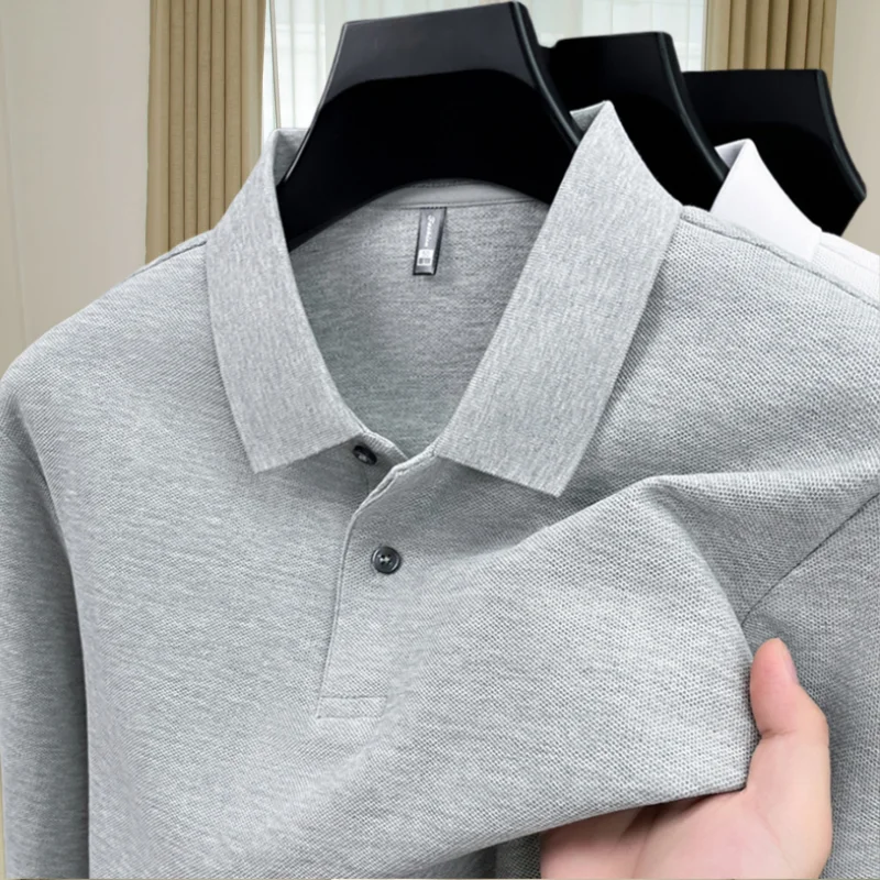 100% pure cotton brand autumn and winter new exquisite and comfortable polo shirt high-end men's business casual long sleeve top
100% pure cotton brand autumn and winter new exquisite and comfortable polo shirt high-end men's business casual long sleeve top