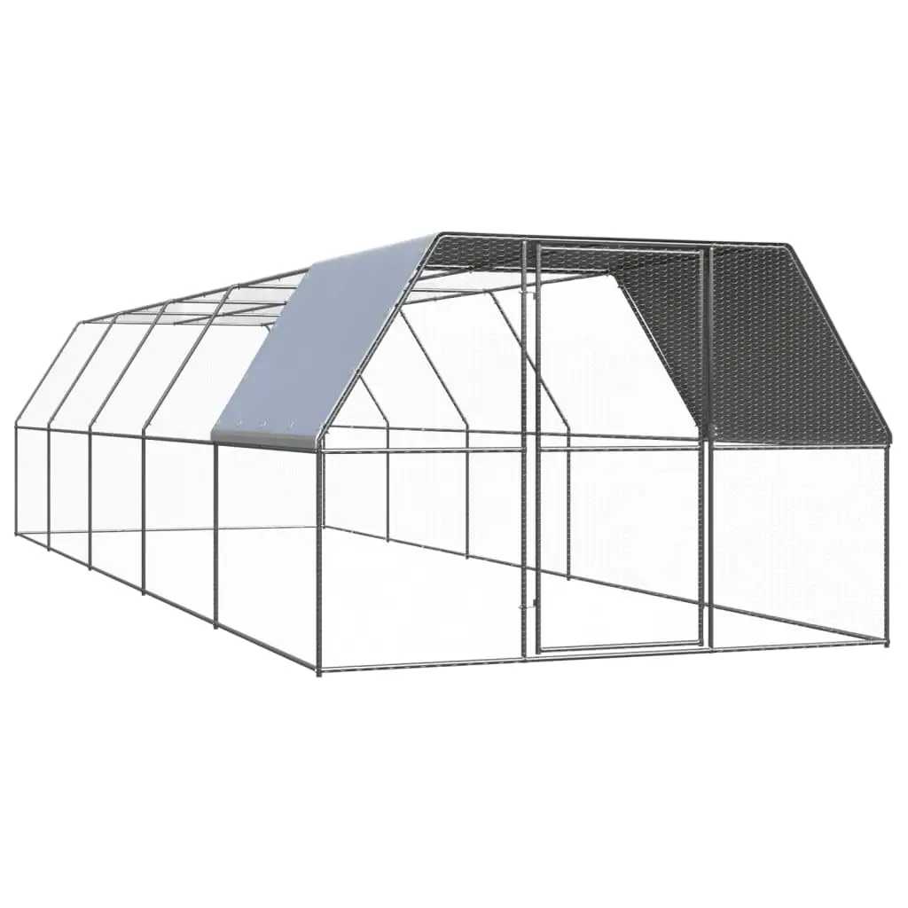 Galvanized Steel Large Chicken Coop UV Protection Weatherproof Lockable Poultry House Hen Backyard Cage 10x3x6.6ft, Customized
Galvanized Steel Large Chicken Coop UV Protection Weatherproof Lockable Poultry House Hen Backyard Cage 10x3x6.6ft, Customized