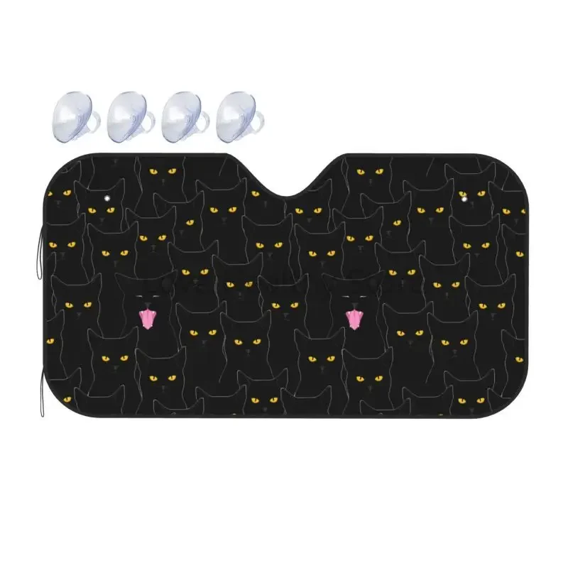 Funny Black Cats Pattern Windshield Sun Shade Front Window Sun Shade for Car SUV Truck UV Ray Reflector Visor Shield Cover
Funny Black Cats Pattern Windshield Sun Shade Front Window Sun Shade for Car SUV Truck UV Ray Reflector Visor Shield Cover