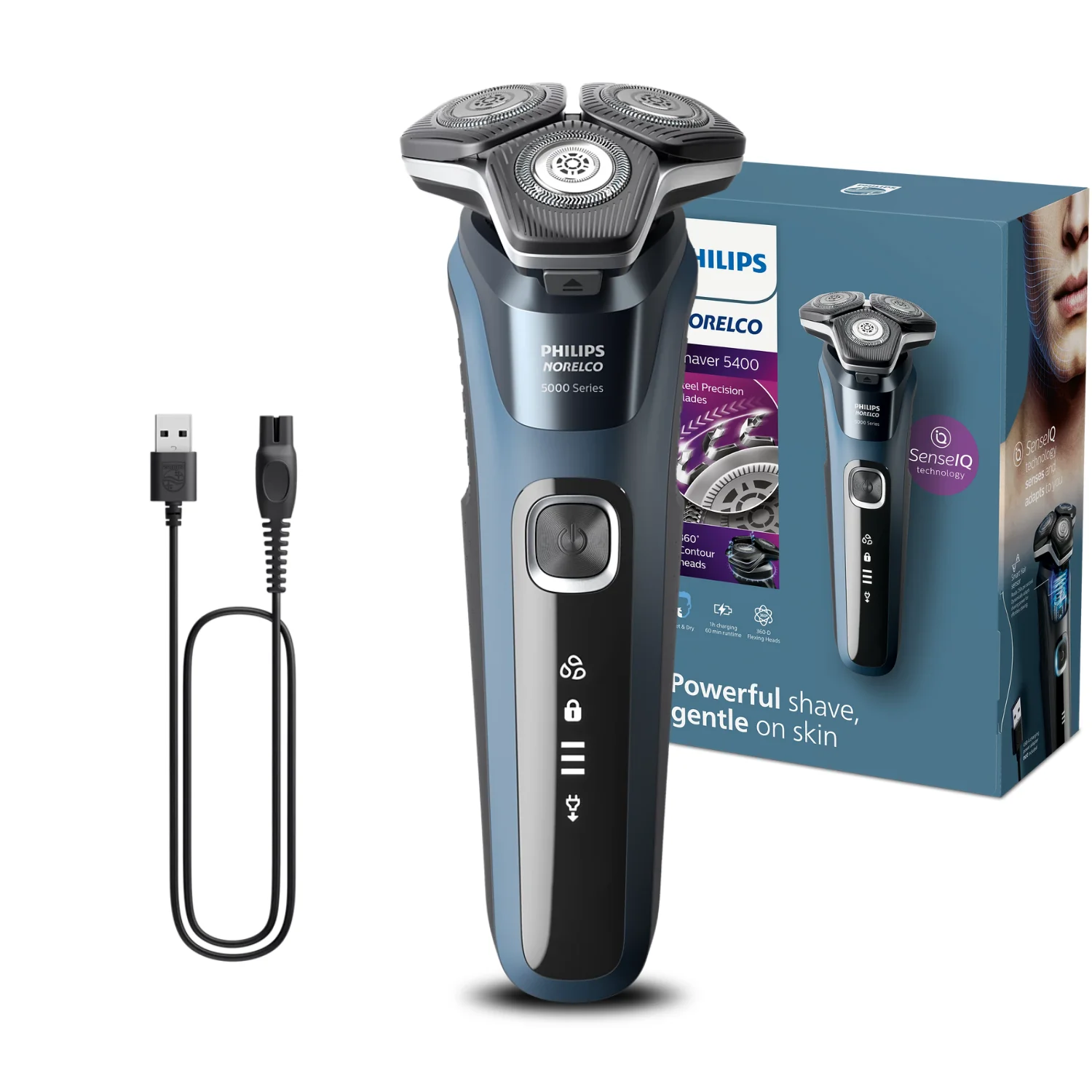 Philips Norelco S5880, Wet/Dry, SteelPrecision Blades, Power Adapt Sensor, Quick Charge
Philips Norelco S5880, Wet/Dry, SteelPrecision Blades, Power Adapt Sensor, Quick Charge