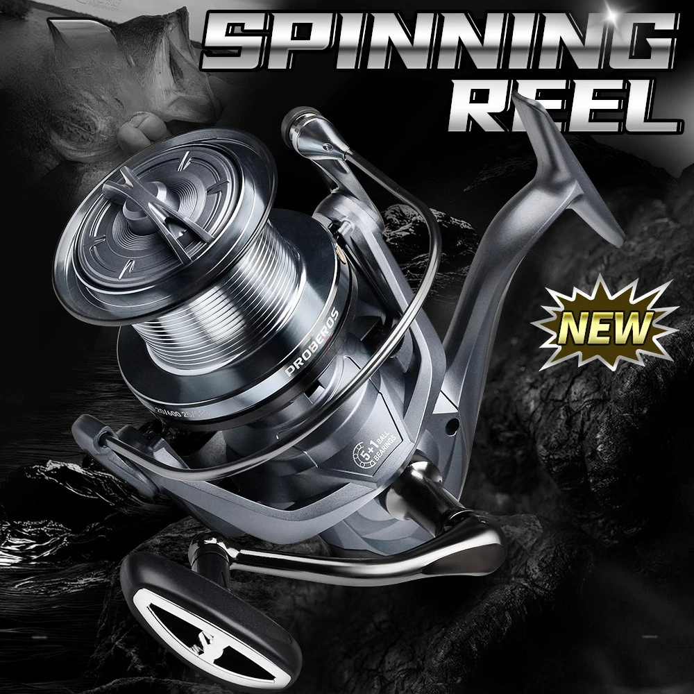 Fishing Reel 5+1BB Ball Bearings 18Kg Maximum Power Stainless Steel Bearings Drive System 4.8:1 Rotary Fishing Spinning Reel
Fishing Reel 5+1BB Ball Bearings 18Kg Maximum Power Stainless Steel Bearings Drive System 4.8:1 Rotary Fishing Spinning Reel