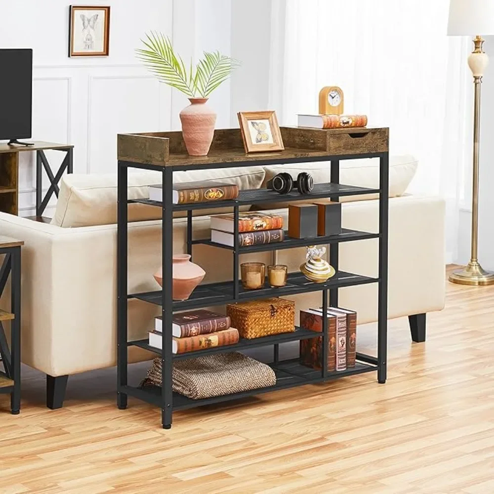 6-Tier Shoe Storage Shelves, Free Standing Shoe Organizer with Storage Box, Shoe Cabinet for Entryway, Doorway
6-Tier Shoe Storage Shelves, Free Standing Shoe Organizer with Storage Box, Shoe Cabinet for Entryway, Doorway
