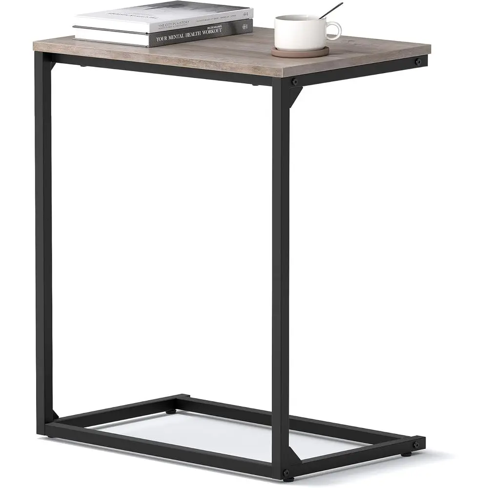 Industrial Greige and Classic Black C-Shape End Table, Suitable for Living Room and Bedroom, 13.8 x 21.7 x 26
Industrial Greige and Classic Black C-Shape End Table, Suitable for Living Room and Bedroom, 13.8 x 21.7 x 26