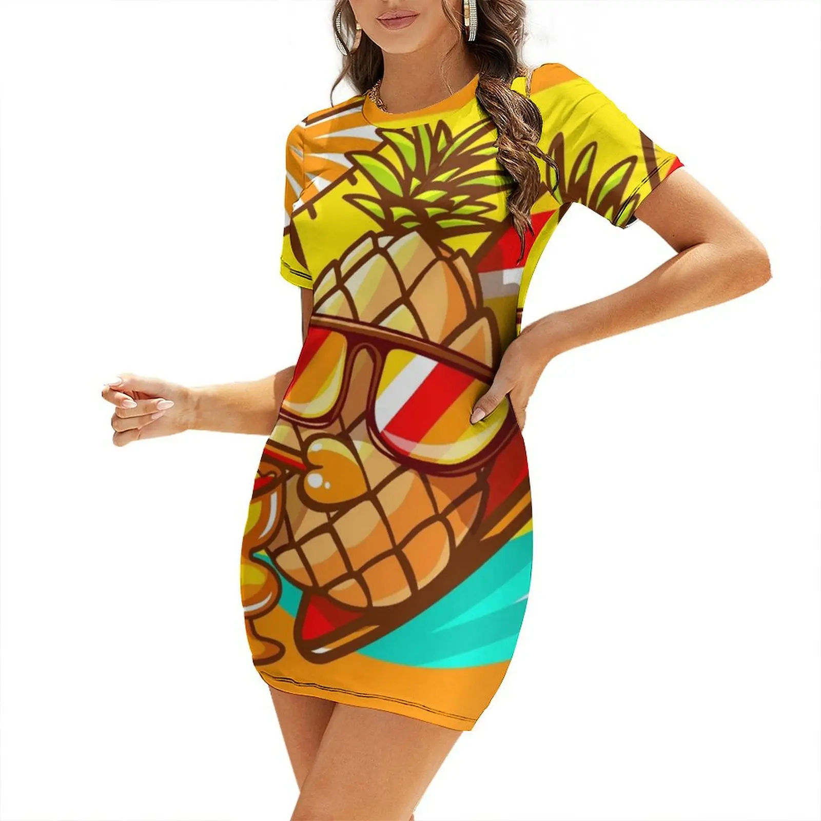 Cool Summer Pineapple Chilling Short Sleeved Dress Woman dresses summer dress birthday dress prom dresses 2025
Cool Summer Pineapple Chilling Short Sleeved Dress Woman dresses summer dress birthday dress prom dresses 2025