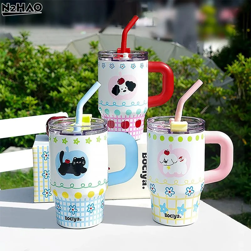 Kawaii Cat Stainless Steel Vacuum Insulated Tumbler With Lid Straw For Water Iced Tea Coffee Juice Large Car Thermos Mug 1200ml
Kawaii Cat Stainless Steel Vacuum Insulated Tumbler With Lid Straw For Water Iced Tea Coffee Juice Large Car Thermos Mug 1200ml