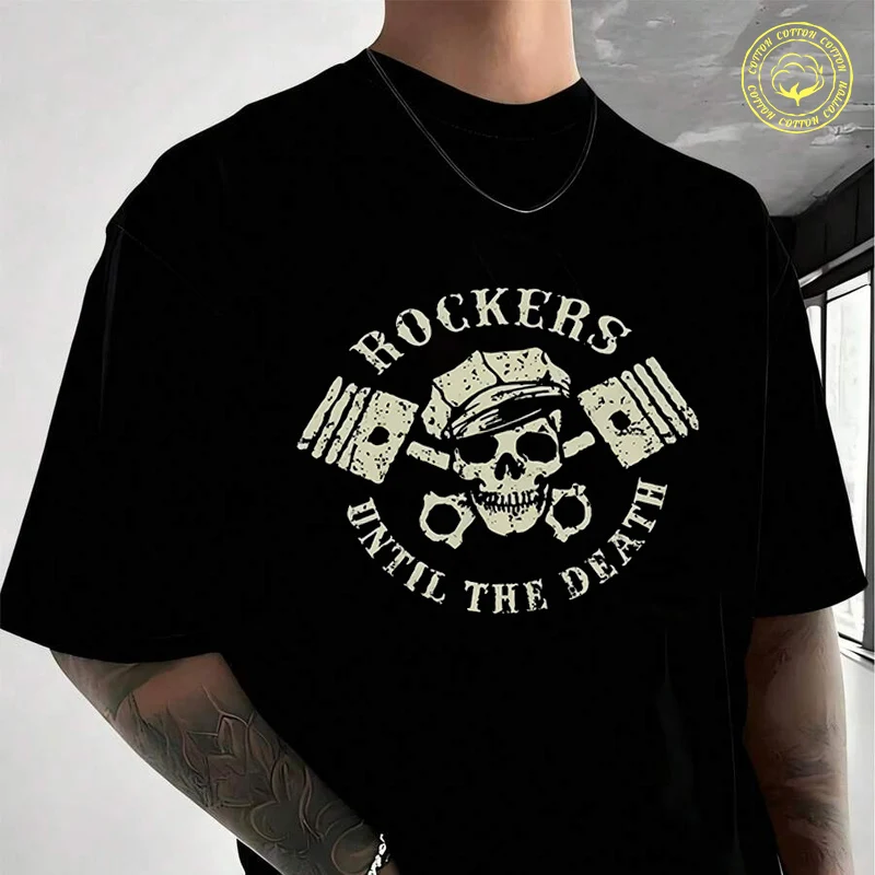 Men Cotton T-Shirt ROCKERS Until Death Rock 'N' Roll Rockabilly 50s Moto T Shirt O-neck Short Sleeve Tees Fashion Hip Hop Tshirt
Men Cotton T-Shirt ROCKERS Until Death Rock 'N' Roll Rockabilly 50s Moto T Shirt O-neck Short Sleeve Tees Fashion Hip Hop Tshirt