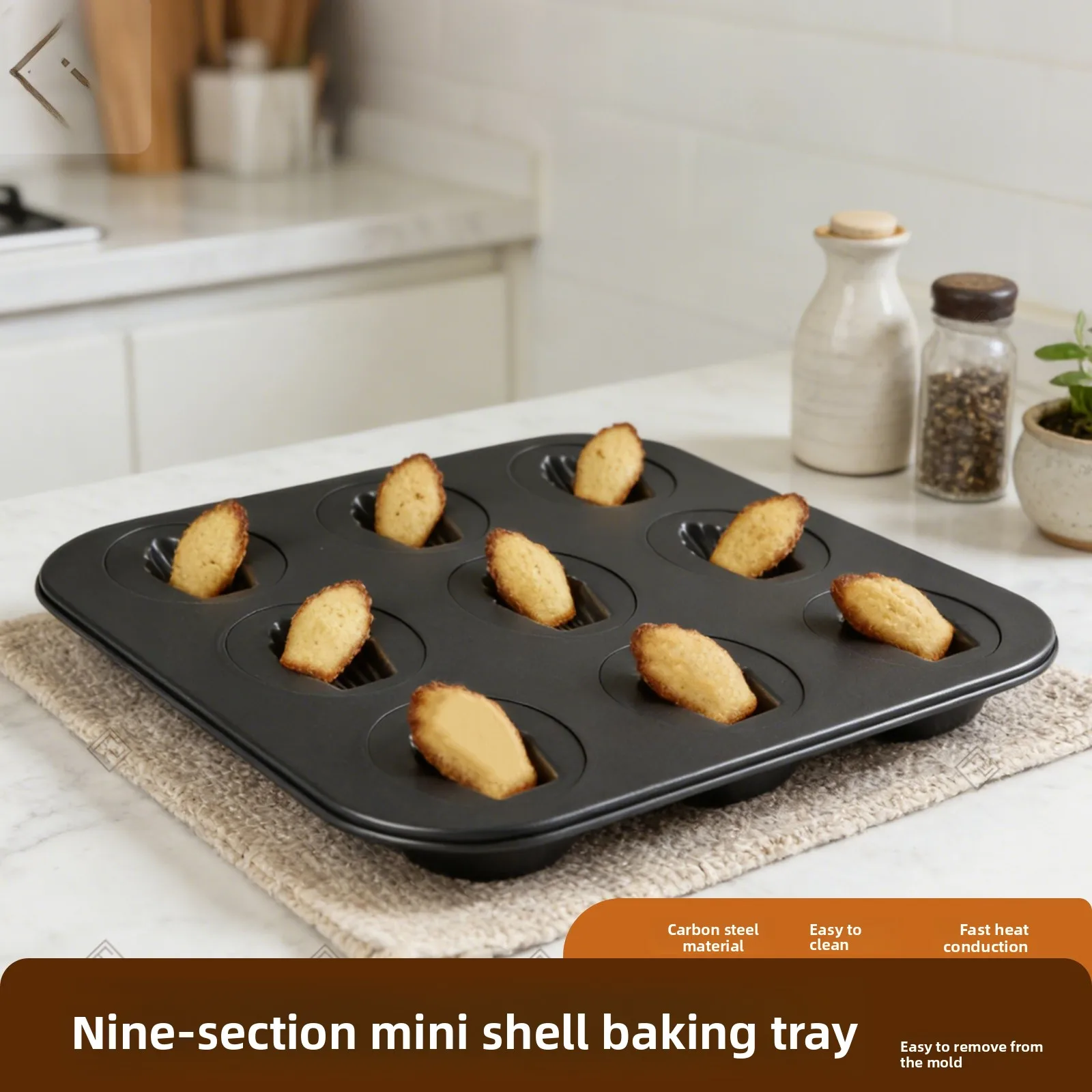 ell Madeleine Cake Carbon Steel Baking Tray Baking Tools Home Use Non-Sti Coating Kitchen Cooking Utensils Cotta
ell Madeleine Cake Carbon Steel Baking Tray Baking Tools Home Use Non-Sti Coating Kitchen Cooking Utensils Cotta