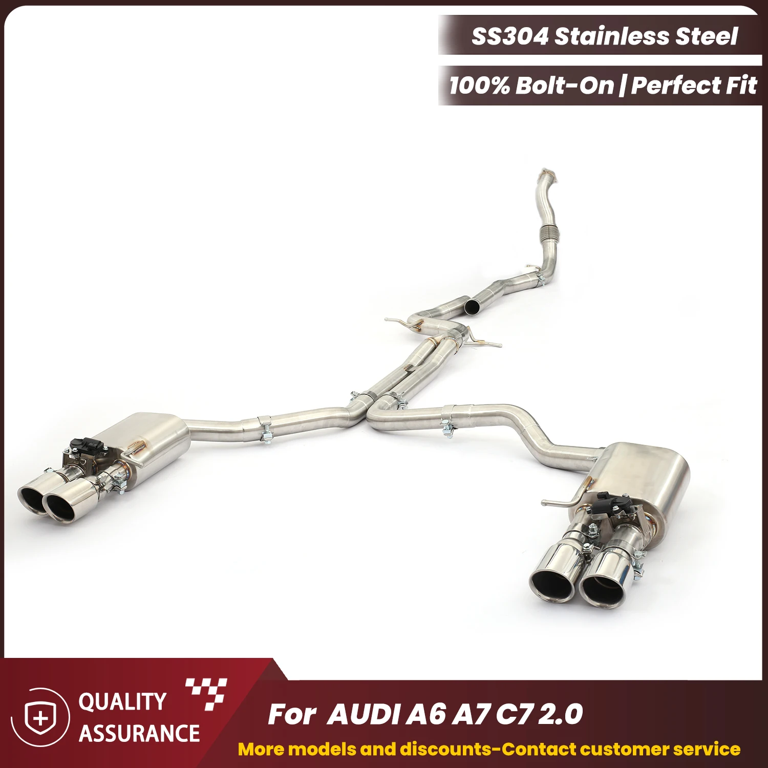 ECCF выхлопная система Catback из нержавеющей стали с передней трубой для Audi A6 A7 C7 2,0, высокая производительность, обновление, простая установка
ECCF выхлопная система Catback из нержавеющей стали с передней трубой для Audi A6 A7 C7 2,0, высокая производительность, обновление, простая установка