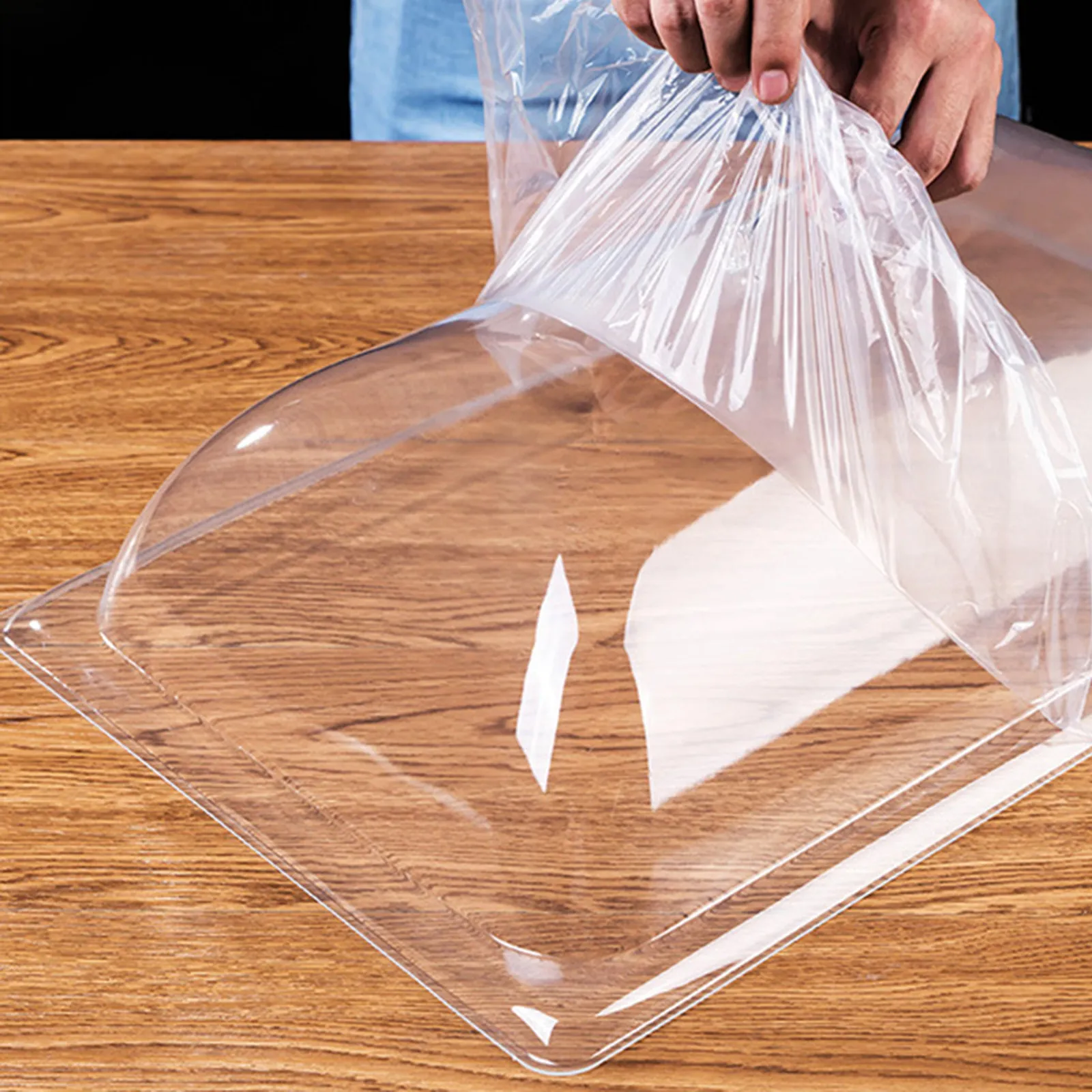 1Pcs Square Transparent Food Preservation Cover Kitchen Dish Storage Cover Food Protection Tent for Dish Covers
1Pcs Square Transparent Food Preservation Cover Kitchen Dish Storage Cover Food Protection Tent for Dish Covers