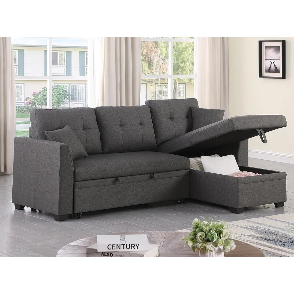 Sleeper Sofa, Small Convertible Sectional Sofa Bed with Storage Chaise, L Shaped Couch with Pull Out Bed for Bedroom,Living Room
Sleeper Sofa, Small Convertible Sectional Sofa Bed with Storage Chaise, L Shaped Couch with Pull Out Bed for Bedroom,Living Room