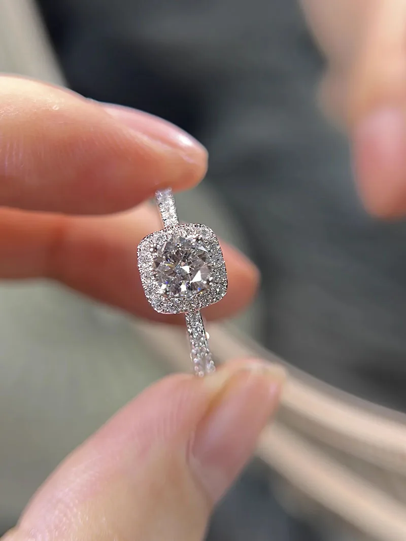 IGI Lab Growing Diamond Ring Round D Color 1 2 3Ct Solid 14K White Gold Ring Diamond wedding ring Factory Engagement Ring
IGI Lab Growing Diamond Ring Round D Color 1 2 3Ct Solid 14K White Gold Ring Diamond wedding ring Factory Engagement Ring