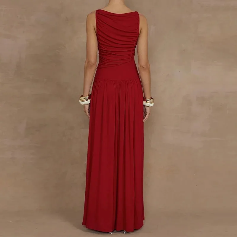 Spring Summer Women Dresses Elegant Fitted Pleated Long Dress Jumpsuit Playsuit Matching Set
Spring Summer Women Dresses Elegant Fitted Pleated Long Dress Jumpsuit Playsuit Matching Set