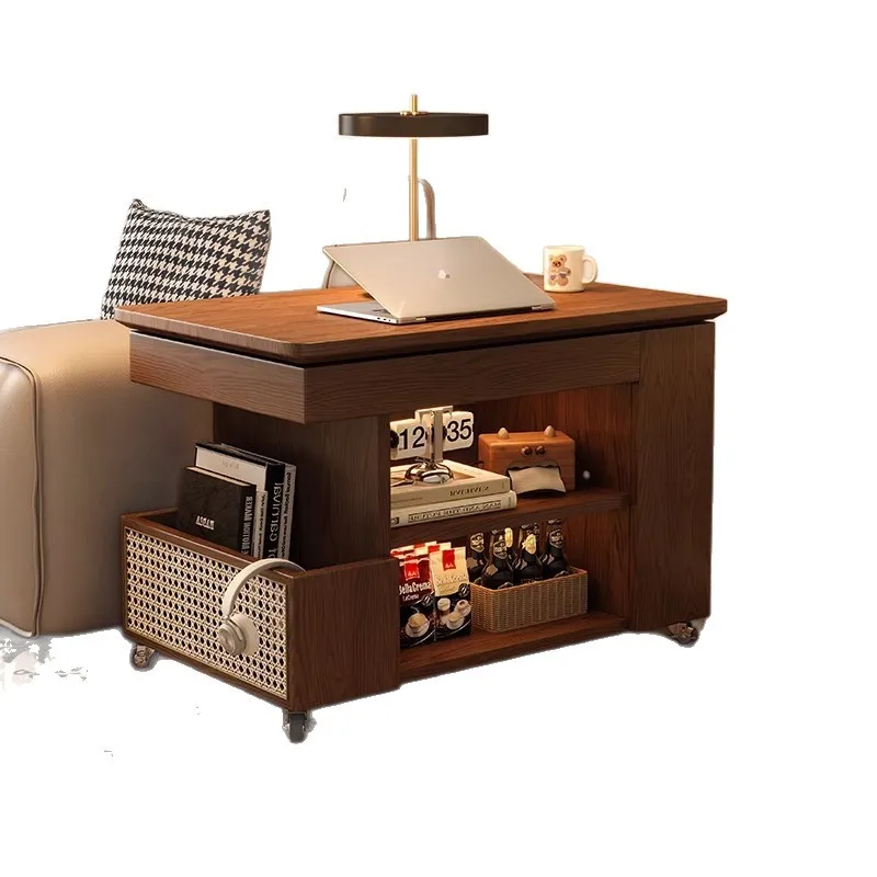 Winter wood solid wood mobile coffee table liftable small apartment living room household sofa side cabinet
Winter wood solid wood mobile coffee table liftable small apartment living room household sofa side cabinet