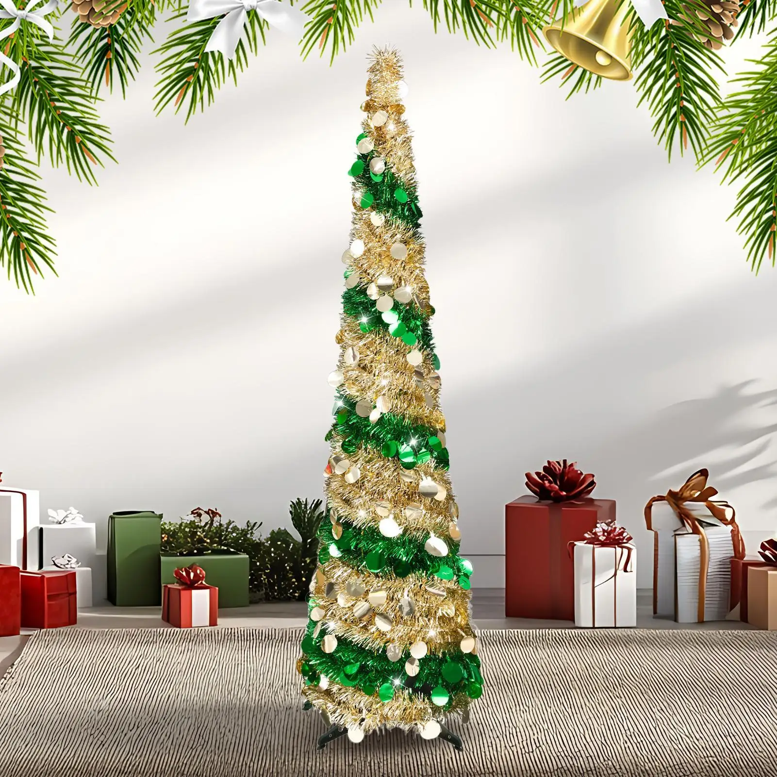 1.5m Retractable Christmas Tree Decorations Popup Artificial christmas Tree Home Decor for Holiday Carnival Apartment Fireplace
1.5m Retractable Christmas Tree Decorations Popup Artificial christmas Tree Home Decor for Holiday Carnival Apartment Fireplace