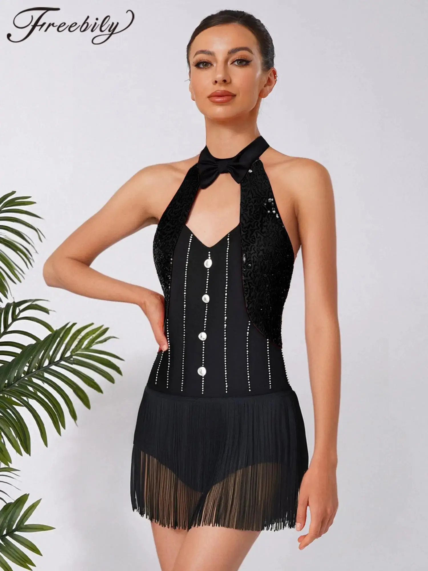 Tuxedo Leotards Women Sequins Tassel Ballroom Latin Jazz Dance Costume Fringe Bodysuit Show Outfits Stage Performance Costume
Tuxedo Leotards Women Sequins Tassel Ballroom Latin Jazz Dance Costume Fringe Bodysuit Show Outfits Stage Performance Costume