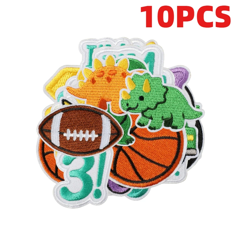 10PCS Bulk Dinosaur Number Birthday Ball Embroidery Patches Cake Car Basketball Sticker For Kids Clothes Decoration Wholesale
10PCS Bulk Dinosaur Number Birthday Ball Embroidery Patches Cake Car Basketball Sticker For Kids Clothes Decoration Wholesale