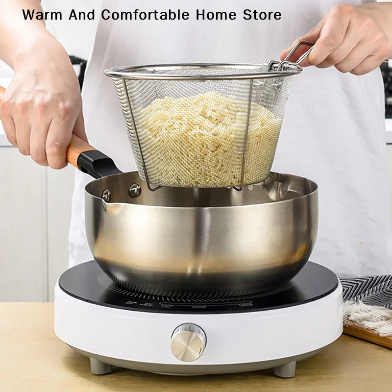 【SE】Stainless Steel French Chip Frying Strainer Basket Deep Fry Basket With Handle Round Kitchen Fryer Wire Mesh Colander Net
【SE】Stainless Steel French Chip Frying Strainer Basket Deep Fry Basket With Handle Round Kitchen Fryer Wire Mesh Colander Net