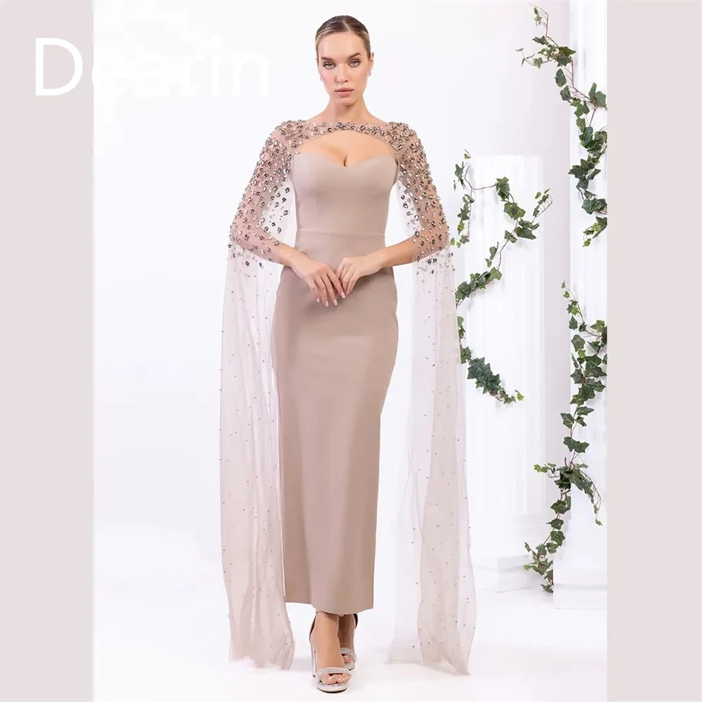 Saudi Arabia Dearin Strapless Column Floor Length Skirts Tulle Bespoke Occasion Dresses Prom Gown Formal Evening Dress
Saudi Arabia Dearin Strapless Column Floor Length Skirts Tulle Bespoke Occasion Dresses Prom Gown Formal Evening Dress