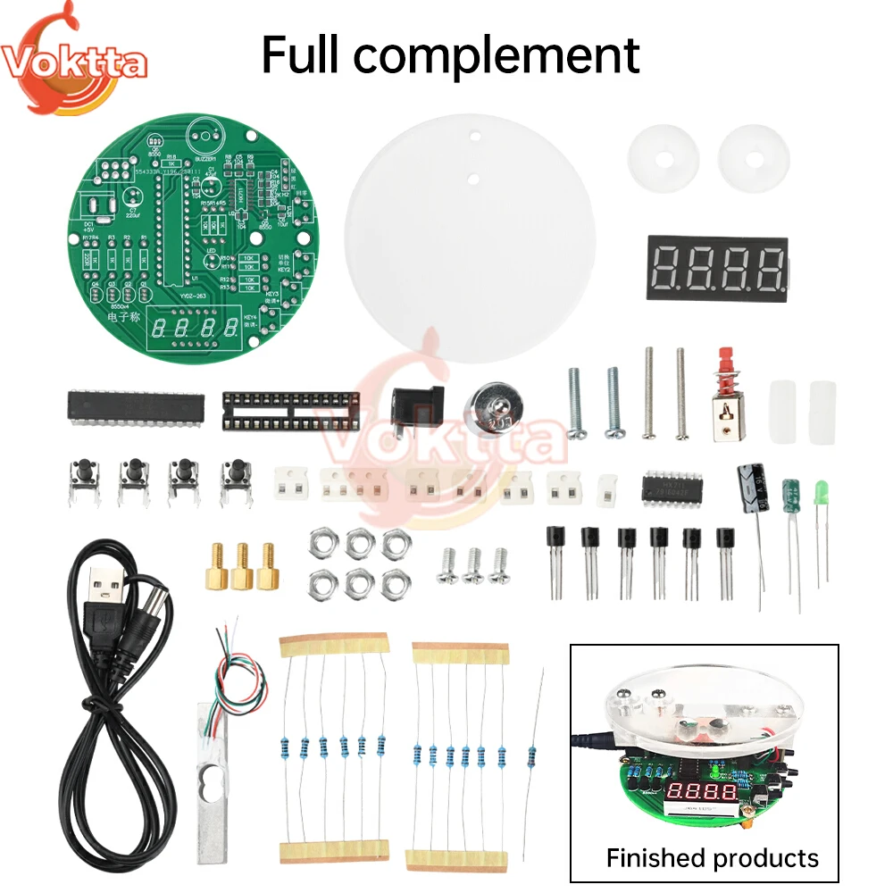 DC 5V Circular Digital Tube Electronic Scale DIY Kit Hx711 51 Microcontroller Self-Made Electronic Scale Welding Practice Kits
DC 5V Circular Digital Tube Electronic Scale DIY Kit Hx711 51 Microcontroller Self-Made Electronic Scale Welding Practice Kits