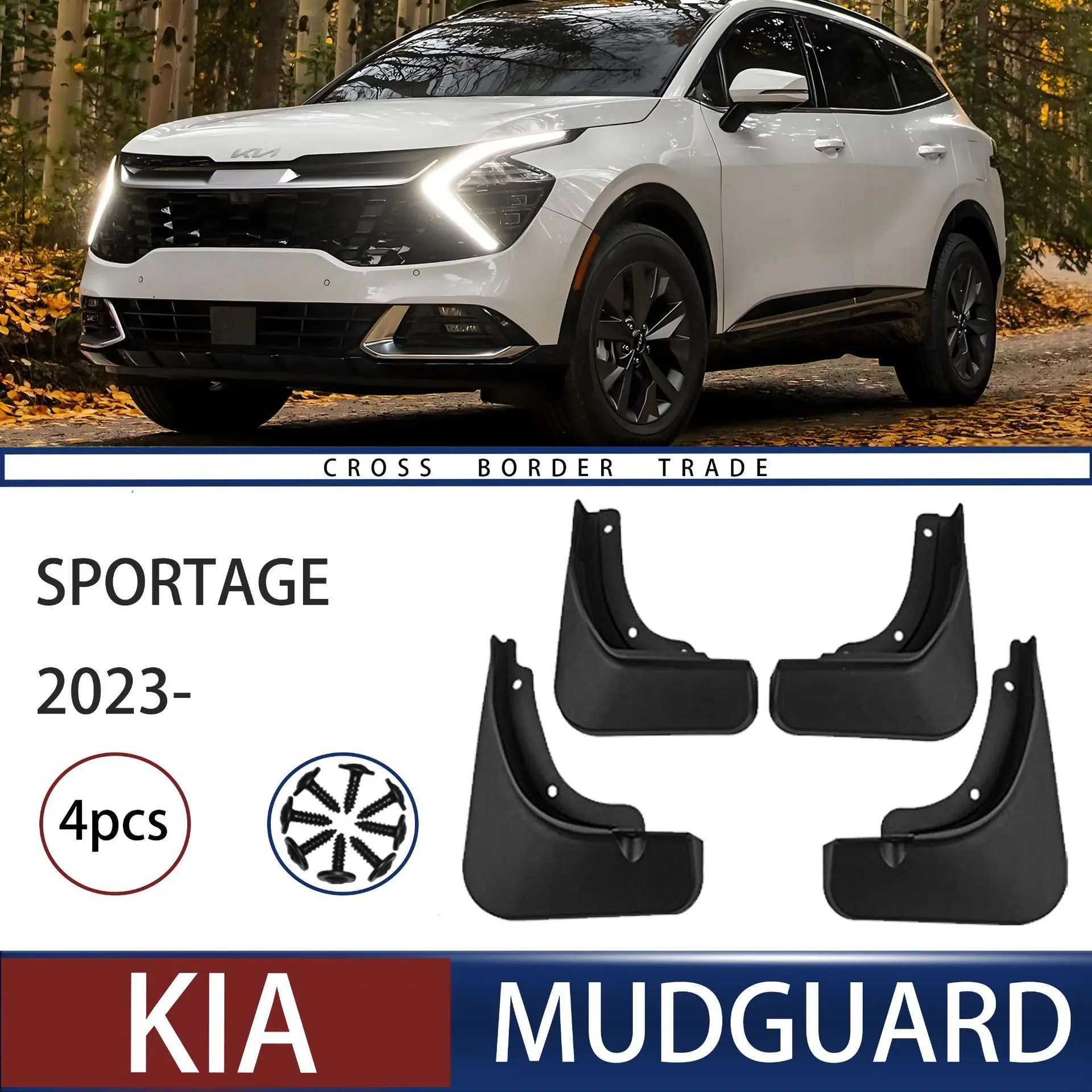 FOR Kia Sportage 2023 Car Molded Mud Flaps Splash Guards Mudguards Front Rear Styling Front Rear Car Accessories
FOR Kia Sportage 2023 Car Molded Mud Flaps Splash Guards Mudguards Front Rear Styling Front Rear Car Accessories