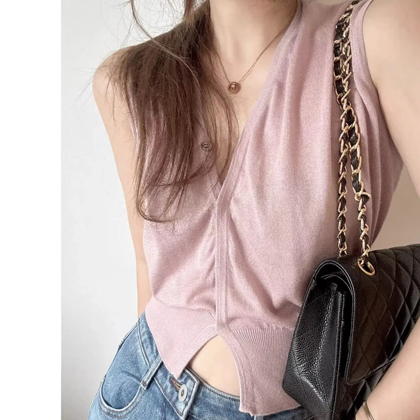 Women's Turtleneck Sleeveless Knit Top Textured Button Front Sweater Vest Casual Commute Two Colors
Women's Turtleneck Sleeveless Knit Top Textured Button Front Sweater Vest Casual Commute Two Colors