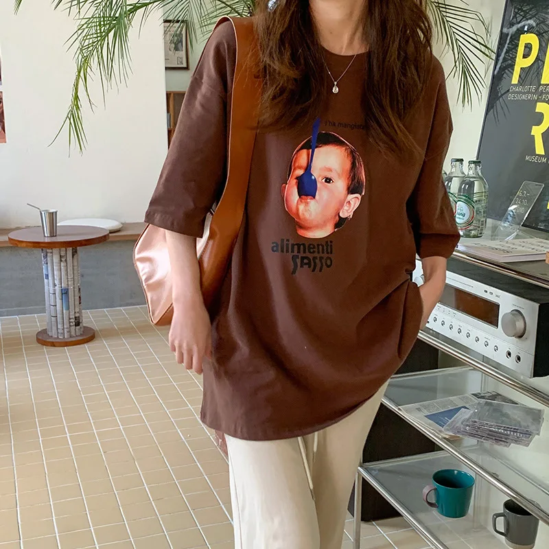 CGC Summer 100% Cotton Oversized T-shirt For Women Korean Fashion Short Sleeve Tees Casual Printing y2k Top Female Clothing
CGC Summer 100% Cotton Oversized T-shirt For Women Korean Fashion Short Sleeve Tees Casual Printing y2k Top Female Clothing
