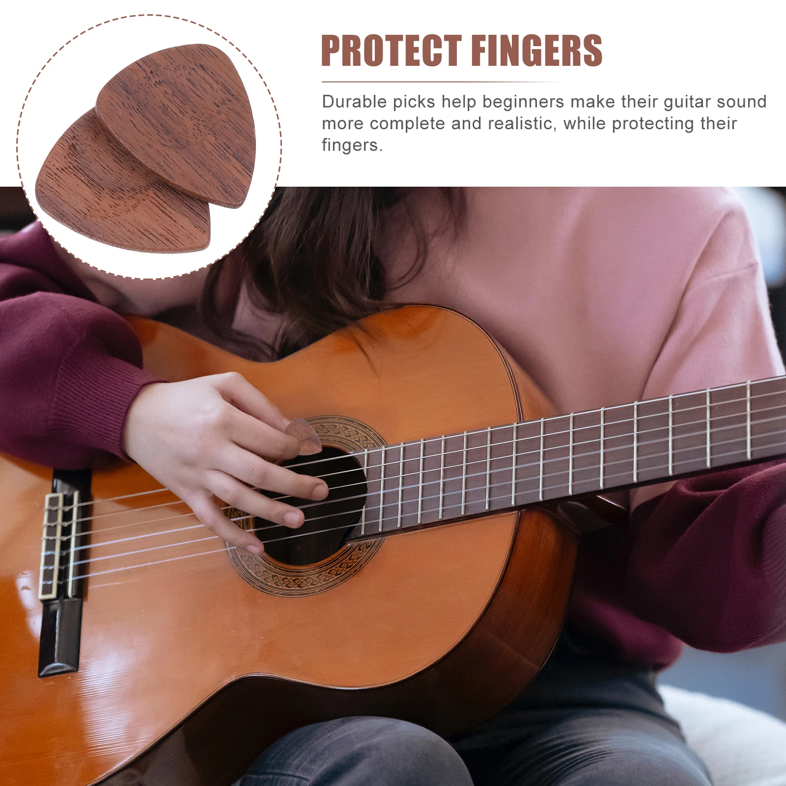 2pcs Wood Picks Durable Smooth Black Walnut For Folk Classical Guitars String Instruments Folk Guitar Picks Accessories
2pcs Wood Picks Durable Smooth Black Walnut For Folk Classical Guitars String Instruments Folk Guitar Picks Accessories