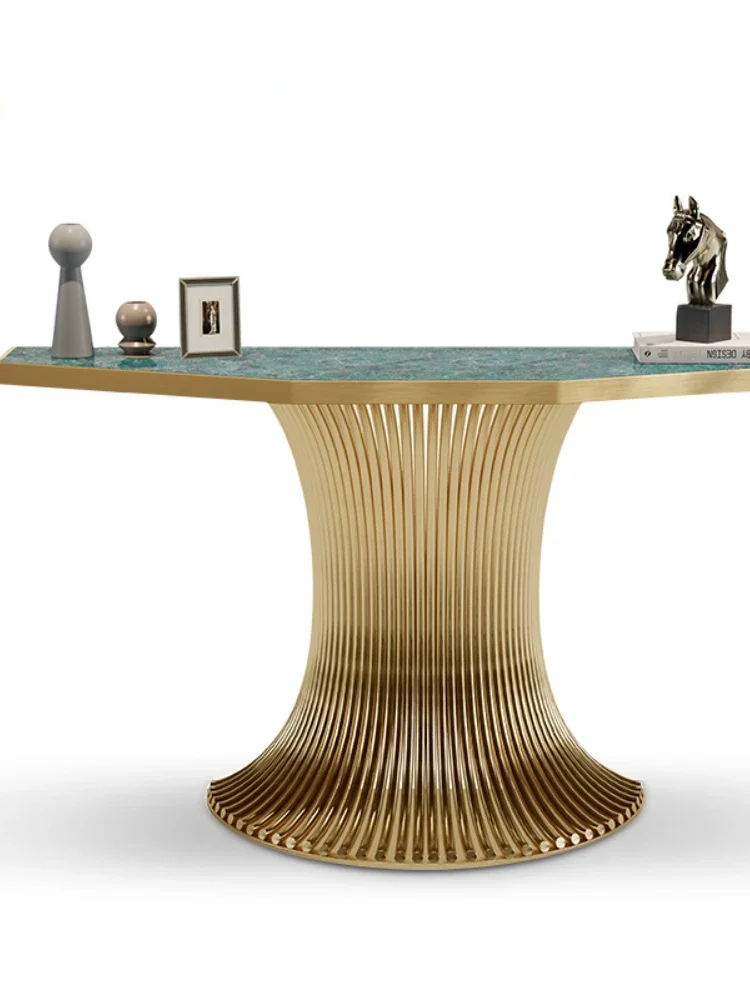 Console Tables Simple Modern High-End Corridor Aisle Curio Cabinet Stainless Steel Stone Plate Console
Console Tables Simple Modern High-End Corridor Aisle Curio Cabinet Stainless Steel Stone Plate Console
