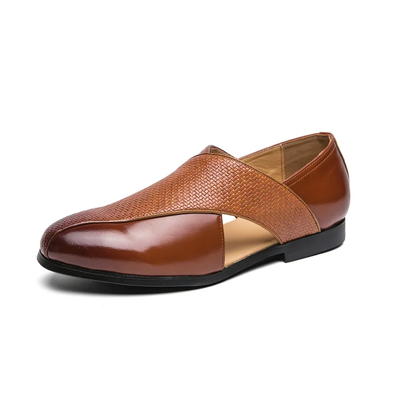 Men's Summer Fashionable British Style Slip-On Leather Surface Sandals Breathable Hollow out Design Comfortable business Shoes
Men's Summer Fashionable British Style Slip-On Leather Surface Sandals Breathable Hollow out Design Comfortable business Shoes