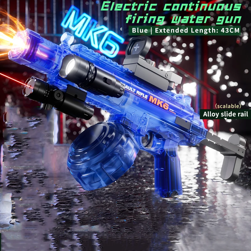 Electric Water Gun with lights Continuous Firing Squirt Gun Beach Outdoor Toy Large Capacity Watergun Summer Swimming Pool Toy
Electric Water Gun with lights Continuous Firing Squirt Gun Beach Outdoor Toy Large Capacity Watergun Summer Swimming Pool Toy