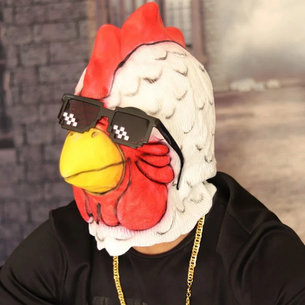 1PC Cosplay Richard Rooster Full Face Mask Funny Animal Head White Rooster Masks Hotline Miami Game Props Mad Chicken Mask 
1PC Cosplay Richard Rooster Full Face Mask Funny Animal Head White Rooster Masks Hotline Miami Game Props Mad Chicken Mask