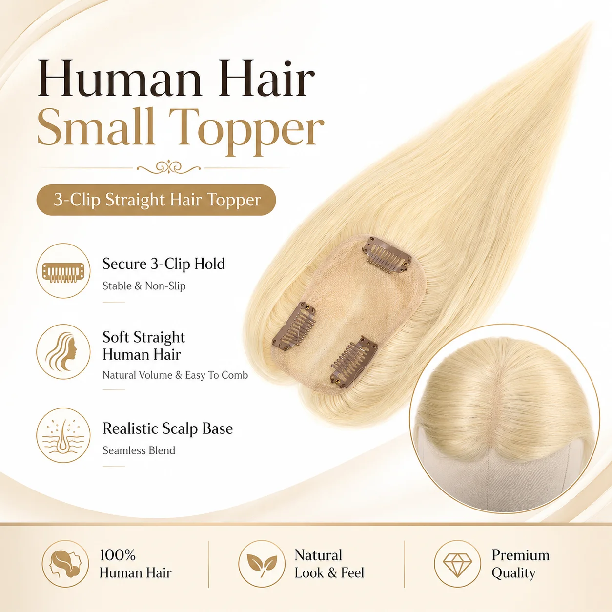 Swiss Lace Invisible Hair Toppers TUWC07 for Women Clip-In Natural Fringe Hairpieces Mild Hair Loss Volume Hand-Woven Human Hair
Swiss Lace Invisible Hair Toppers TUWC07 for Women Clip-In Natural Fringe Hairpieces Mild Hair Loss Volume Hand-Woven Human Hair
