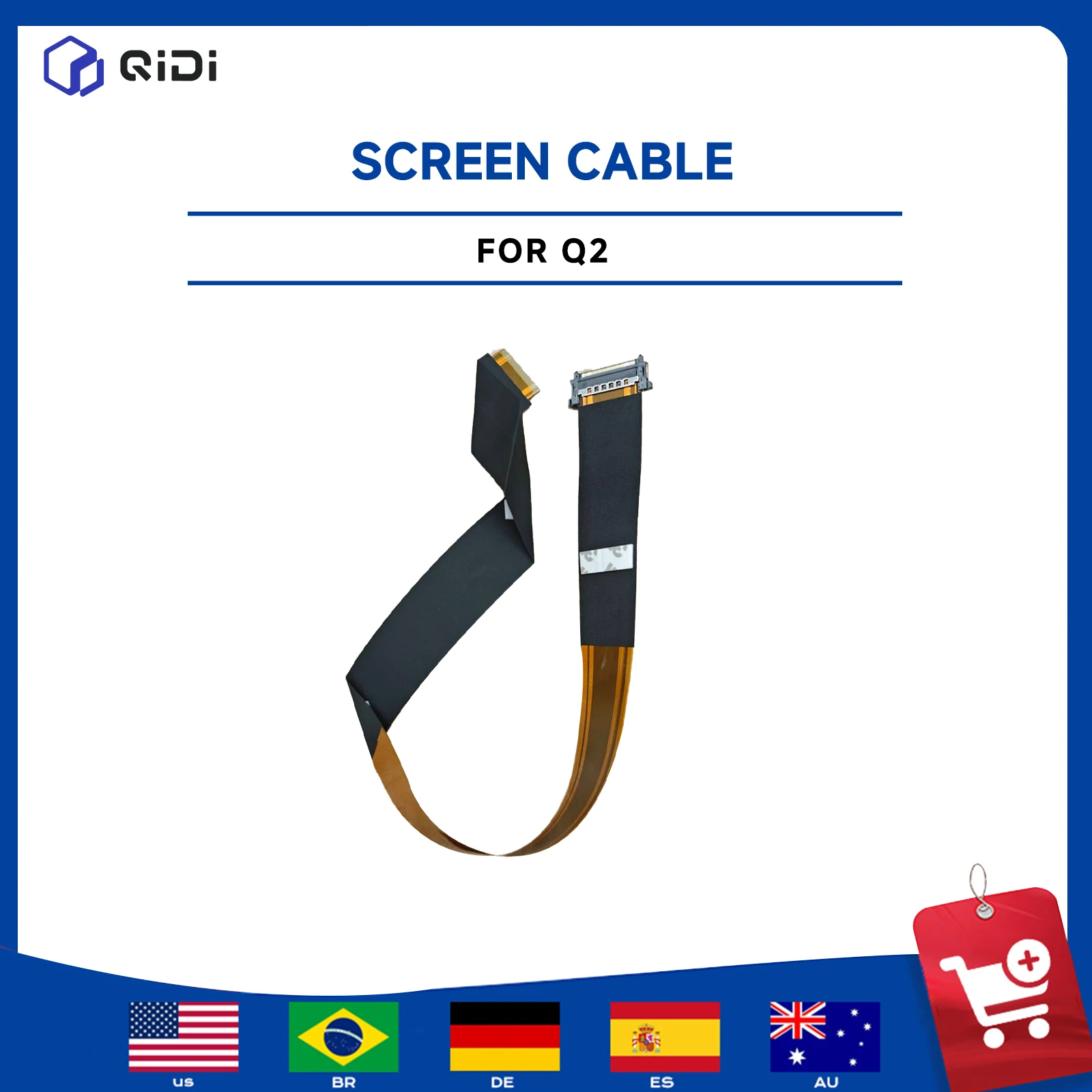 Original QIDI Q2 Screen Cable | Replacement Display Ribbon Cable for QIDI Q2 / Q2C 3D Printer Connection Wire
Original QIDI Q2 Screen Cable | Replacement Display Ribbon Cable for QIDI Q2 / Q2C 3D Printer Connection Wire